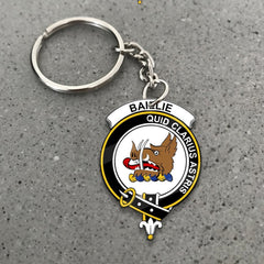 Clan Baillie Tartan Crest Keychain UQ98 Clan Baillie Tartan Today   