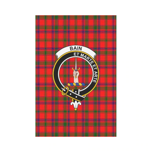 Clan Bain Tartan Crest Garden Flag EH38 Clan Bain Tartan Today   