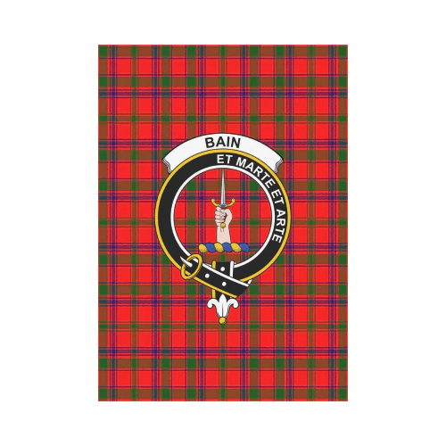 Clan Bain Tartan Crest Garden Flag EH38 Clan Bain Tartan Today   