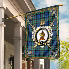 Clan Baird Ancient Tartan Crest Garden Flag  - Celtic Thistle  QZ18 Clan Baird Tartan Today   