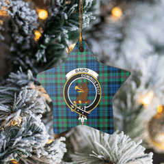 Clan Baird Ancient Tartan Crest Star Ceramic Ornament ZK17 Baird Ancient Tartan Tartan Christmas   