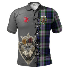 Clan Baird Dress Tartan Polo Shirt - Lion Rampant And Celtic Thistle Style QK69 Baird Dress Tartan Tartan Polo   