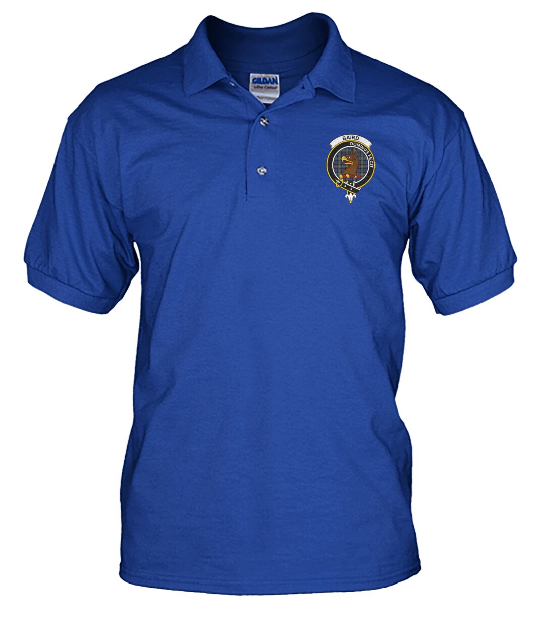 Clan Baird Family Crest Polo Shirt - VS ZR97 Baird Family Tartan - VS Tartan Polo   