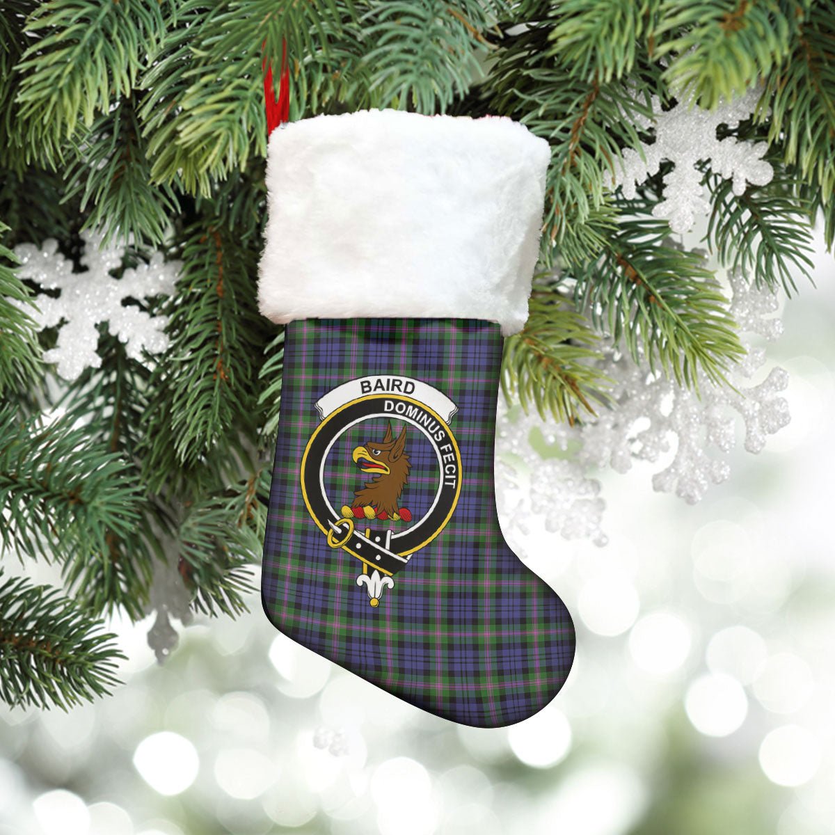 Clan Baird Modern Tartan Crest Christmas Stocking DZ15 Baird Modern Tartan Tartan Stocking   