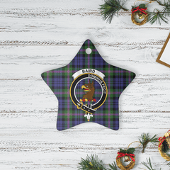 Clan Baird Modern Tartan Crest Star Ceramic Ornament DY32 Baird Modern Tartan Tartan Christmas   