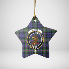 Clan Baird Modern Tartan Crest Star Ceramic Ornament DY32 Baird Modern Tartan Tartan Christmas   