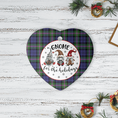 Clan Baird Modern Tartan Gnome Heart Ceramic Ornament BL16 Baird Modern Tartan Gnome Tartan Christmas   