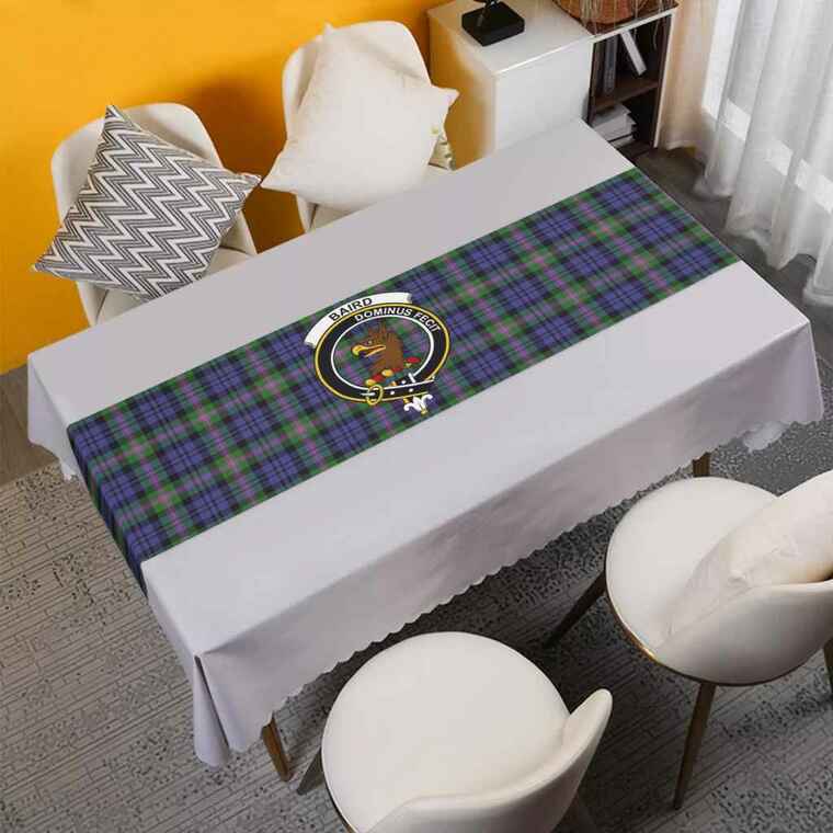 Clan Baird Tartan Crest Table Runner Cotton DW33 Baird Tartan Tartan Table Runner   