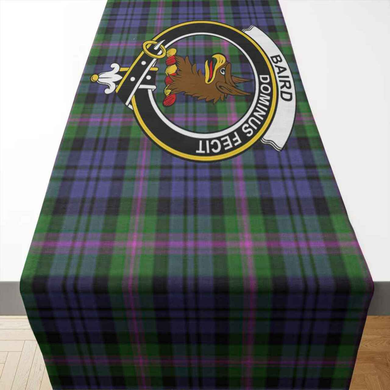 Clan Baird Tartan Crest Table Runner Cotton DW33 Baird Tartan Tartan Table Runner   