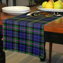 Clan Baird Tartan Crest Table Runner Cotton DW33 Baird Tartan Tartan Table Runner   