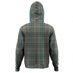 Clan Balfour Blue Tartan Hoodie Crest UKB1EQ68-1 Balfour Blue Tartan Hoodies   