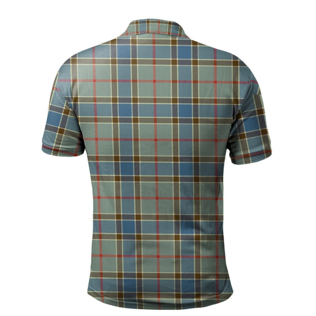 Clan Balfour Blue Tartan Polo Shirt ZF69 Balfour Blue Tartan Tartan Polo   