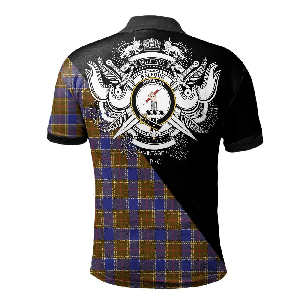 Clan Balfour Modern Clan - Military Polo Shirt QT75 Balfour Modern Tartan Tartan Polo   