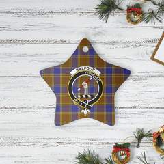 Clan Balfour Modern Tartan Crest Star Ceramic Ornament BI20 Balfour Modern Tartan Tartan Christmas   