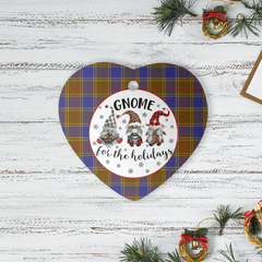 Clan Balfour Modern Tartan Gnome Heart Ceramic Ornament PB78 Balfour Modern Tartan Gnome Tartan Christmas   