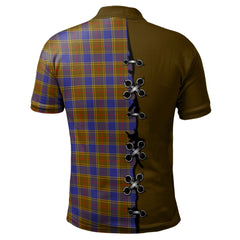 Clan Balfour Modern Tartan Polo Shirt - Lion Rampant And Celtic Thistle Style SJ63 Balfour Modern Tartan Tartan Polo   