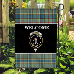 Clan Balfour Tartan Crest Black Garden Flag LP21 Clan Balfour Tartan Today   