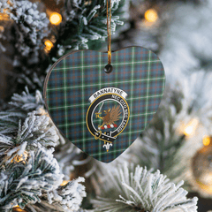 Clan Bannatyne 1 Tartan Crest Heart Ceramic Ornament WU83 Bannatyne 1 Tartan Tartan Christmas   