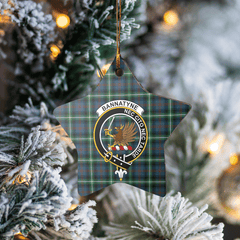 Clan Bannatyne 1 Tartan Crest Star Ceramic Ornament AC89 Bannatyne 1 Tartan Tartan Christmas   