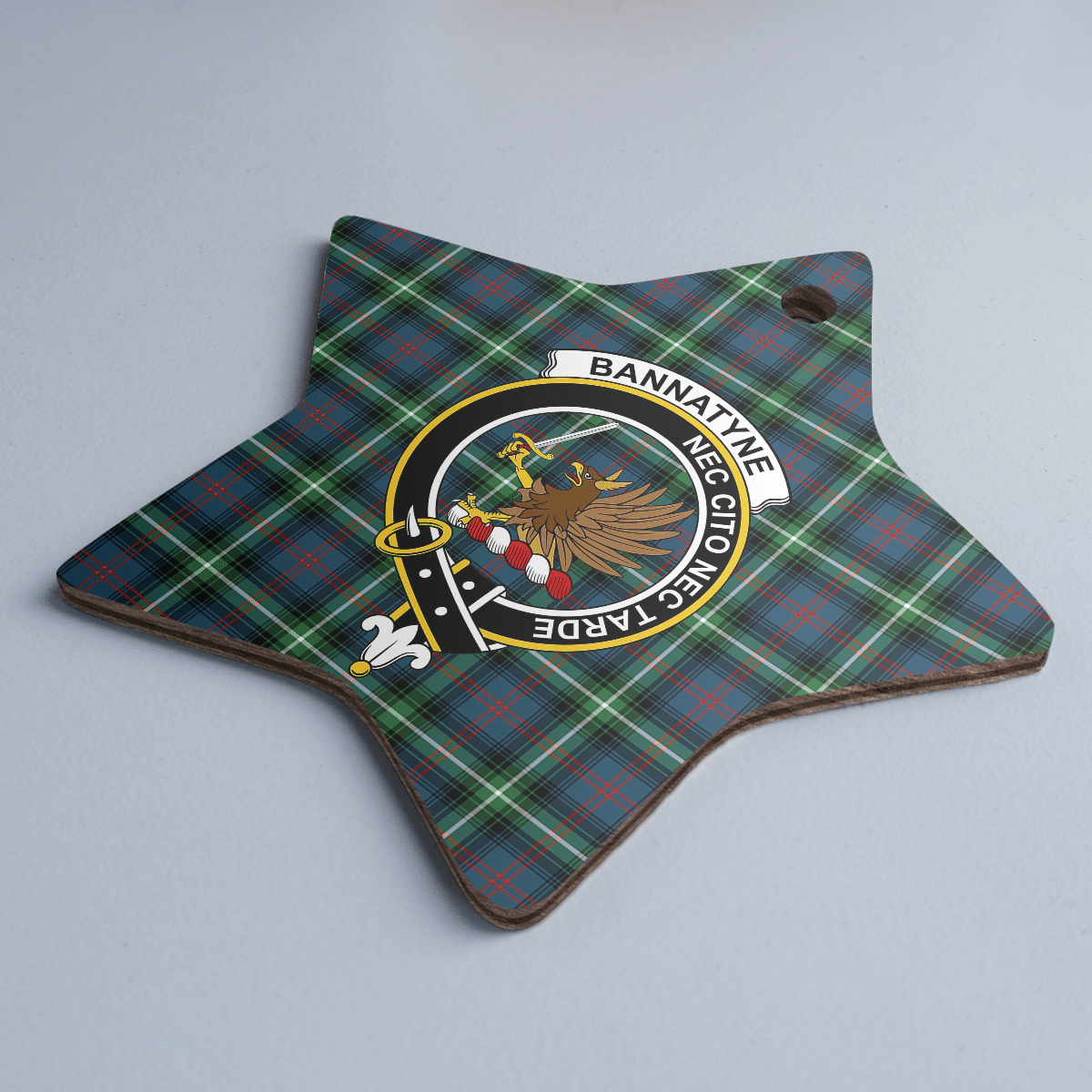 Clan Bannatyne 1 Tartan Crest Star Ceramic Ornament AC89 Bannatyne 1 Tartan Tartan Christmas   