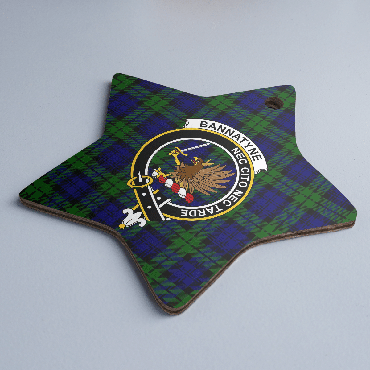 Clan Bannatyne 2 Tartan Crest Star Ceramic Ornament MZ40 Bannatyne 2 Tartan Tartan Christmas   