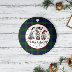 Clan Bannatyne 2 Tartan Gnome Round Ceramic Ornament IT56 Bannatyne 2 Tartan Tartan Christmas   