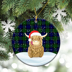 Clan Bannatyne Tartan Christmas Ceramic Ornament Highland Cows Style DR93 Bannatyne Tartan Tartan Ornament   