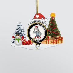 Clan Bannerman Crest Tartan Acrylic Christmas Ornament MH19 Bannerman Tartan Tartan Christmas   