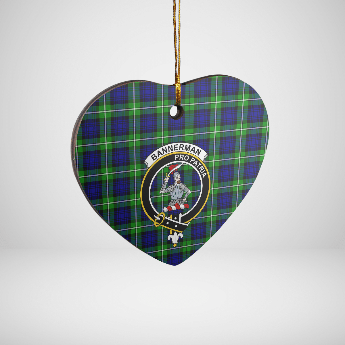 Clan Bannerman Tartan Crest Heart Ceramic Ornament SU48 Bannerman Tartan Tartan Christmas   