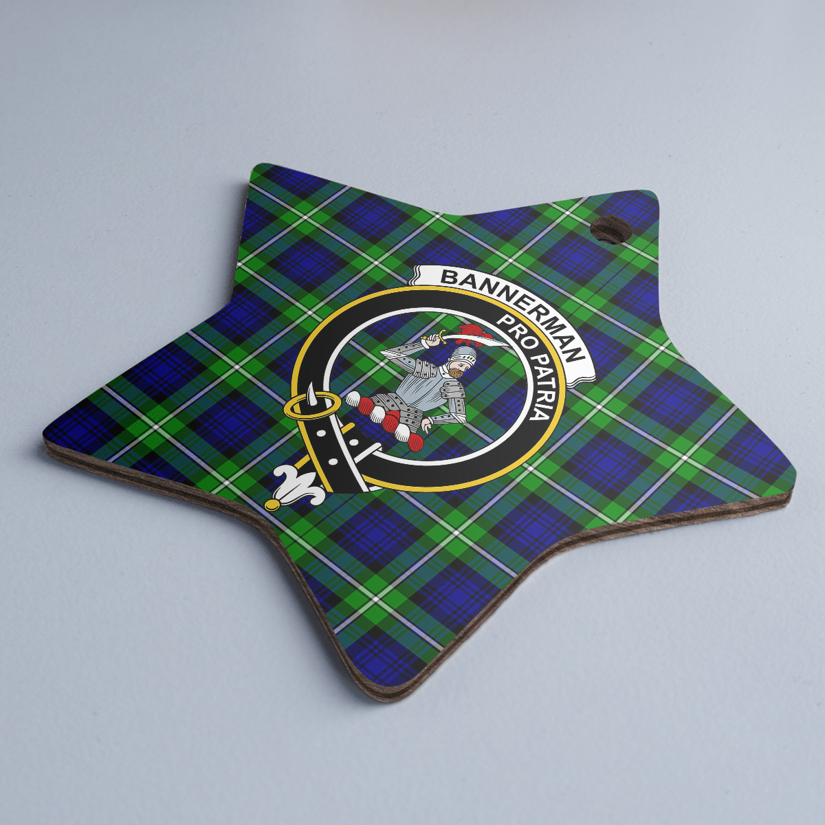 Clan Bannerman Tartan Crest Star Ceramic Ornament TC28 Bannerman Tartan Tartan Christmas   