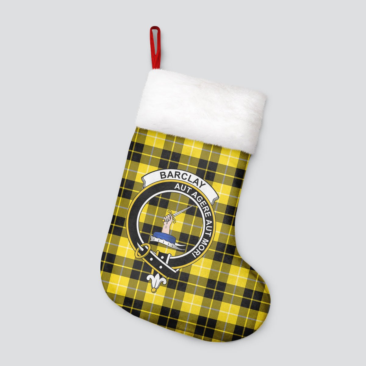 Clan Barclay Dress Modern Tartan Crest Christmas Stocking MQ76 Barclay Dress Modern Tartan Tartan Stocking   