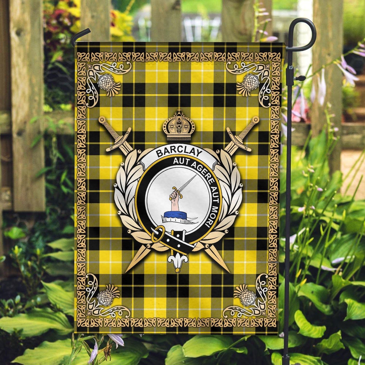 Clan Barclay Dress Modern Tartan Crest Garden Flag  - Celtic Thistle  QZ18 Clan Barclay Tartan Today   