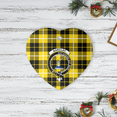 Clan Barclay Dress Modern Tartan Crest Heart Ceramic Ornament LF64 Barclay Dress Modern Tartan Tartan Christmas   