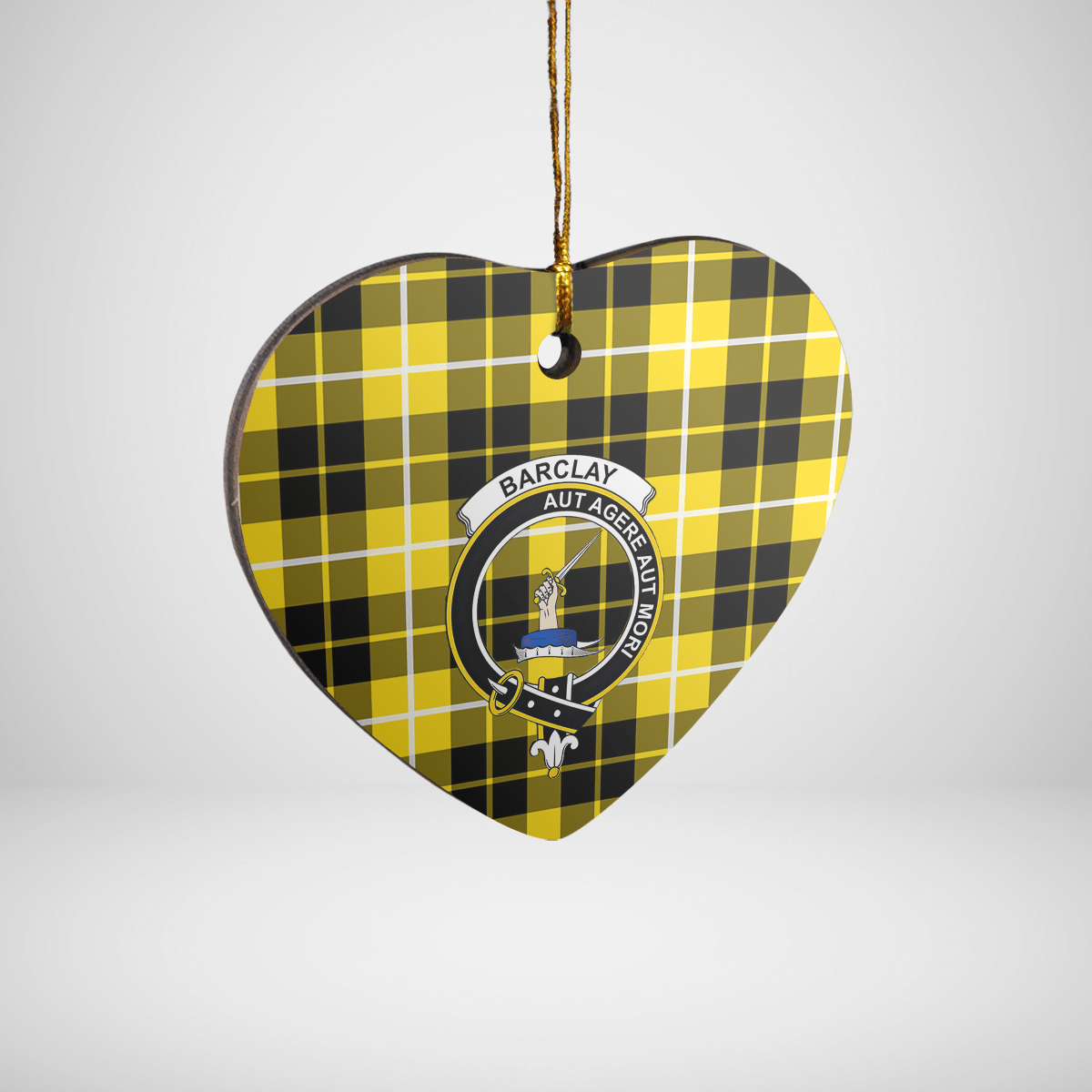 Clan Barclay Dress Modern Tartan Crest Heart Ceramic Ornament LF64 Barclay Dress Modern Tartan Tartan Christmas   