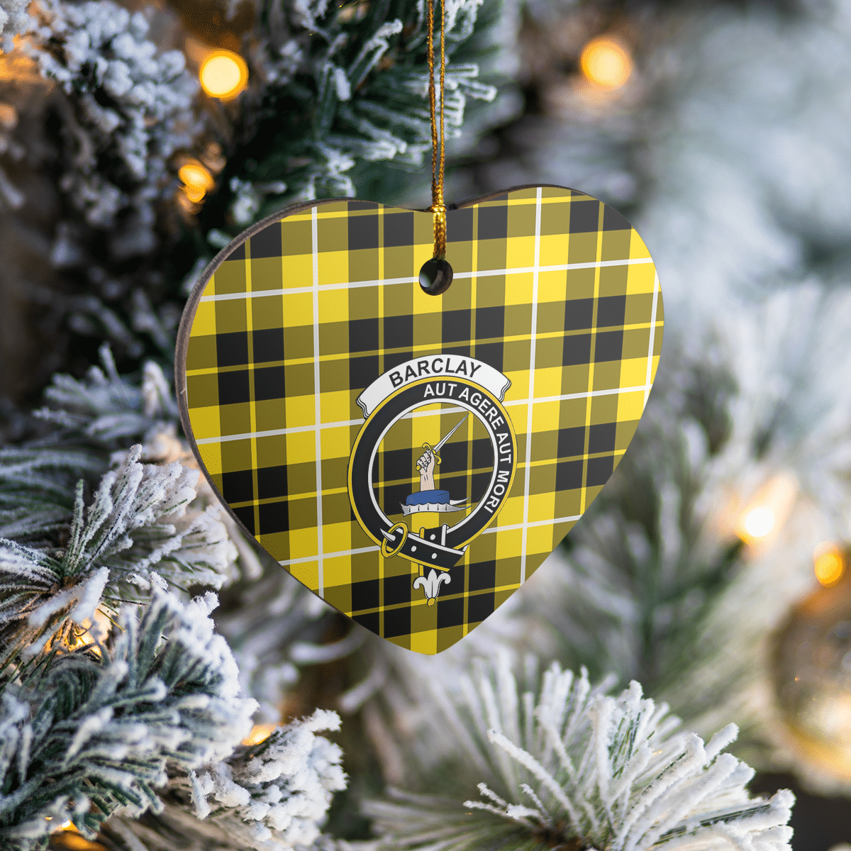 Clan Barclay Dress Modern Tartan Crest Heart Ceramic Ornament LF64 Barclay Dress Modern Tartan Tartan Christmas   