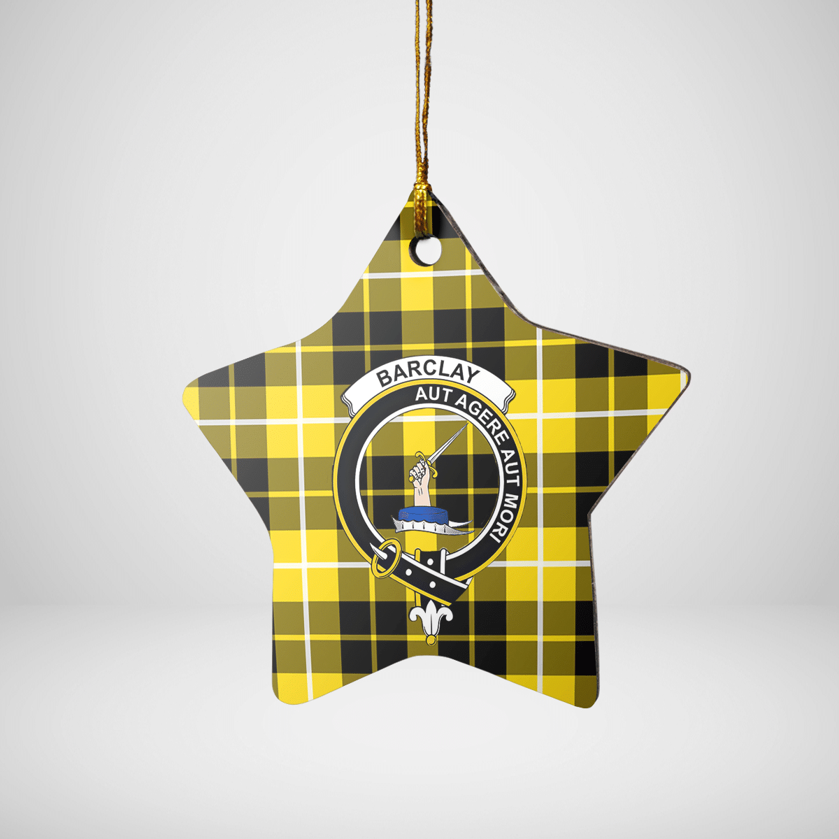 Clan Barclay Dress Modern Tartan Crest Star Ceramic Ornament DH47 Barclay Dress Modern Tartan Tartan Christmas   