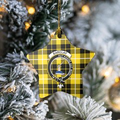 Clan Barclay Dress Modern Tartan Crest Star Ceramic Ornament DH47 Barclay Dress Modern Tartan Tartan Christmas   