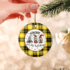 Clan Barclay Dress Modern Tartan Gnome Round Ceramic Ornament YS94 Barclay Dress Modern Tartan Tartan Christmas   