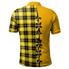 Clan Barclay Dress Modern Tartan Polo Shirt - Lion Rampant And Celtic Thistle Style RN74 Barclay Dress Modern Tartan Tartan Polo   