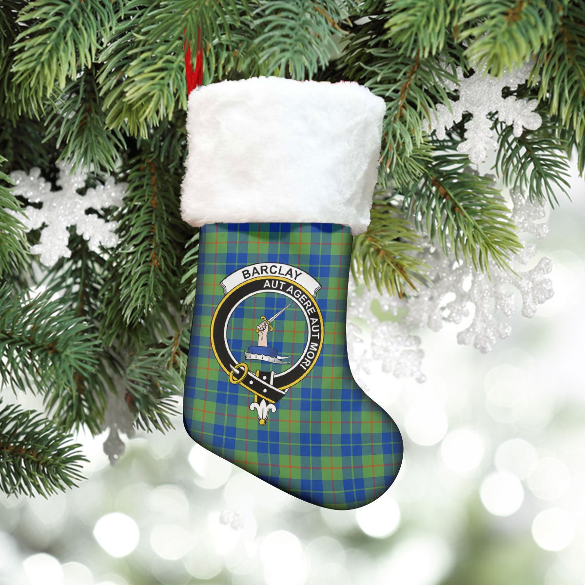 Clan Barclay Hunting Ancient Tartan Crest Christmas Stocking QD45 Barclay Hunting Ancient Tartan Tartan Stocking   