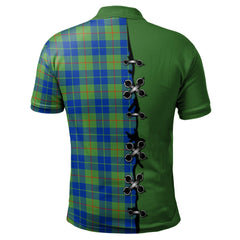 Clan Barclay Hunting Ancient Tartan Polo Shirt - Lion Rampant And Celtic Thistle Style EF42 Barclay Hunting Ancient Tartan Tartan Polo   