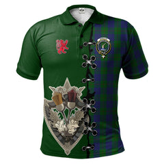 Clan Barclay Tartan Polo Shirt - Lion Rampant And Celtic Thistle Style NC59 Barclay Tartan Tartan Polo   