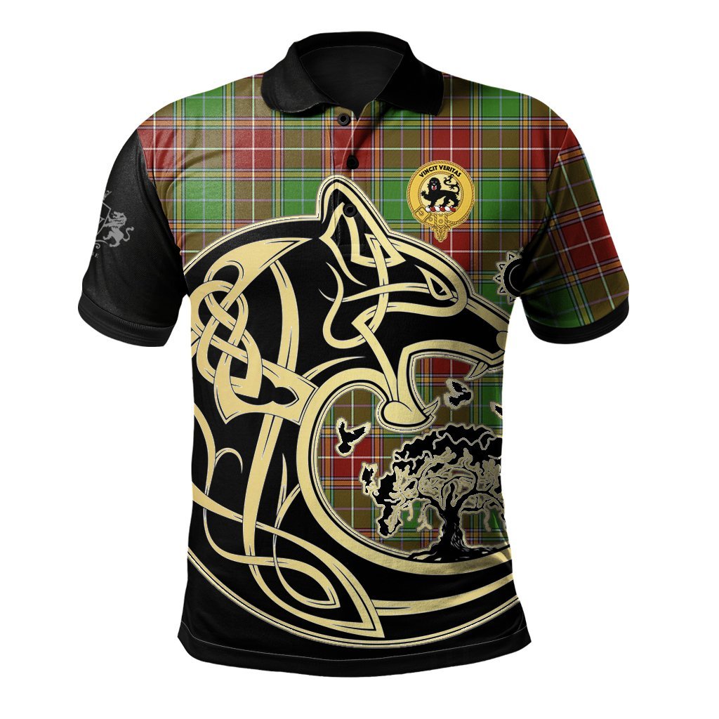 Clan Baxter Modern Tartan Polo Shirt Viking Wolf PV14 Baxter Modern Tartan Tartan Polo   