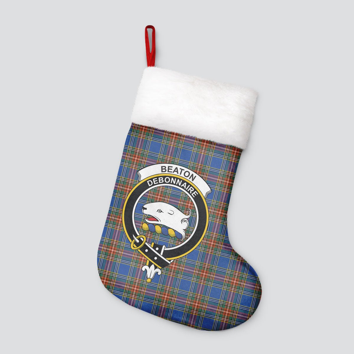 Clan Beaton Ancient Tartan Crest Christmas Stocking WR51 Beaton Ancient Tartan Tartan Stocking   