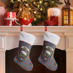 Clan Beaton Modern Tartan Crest Christmas Stocking KS74 Beaton Modern Tartan Tartan Stocking   