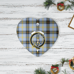 Clan Bell of the Borders Tartan Crest Heart Ceramic Ornament LO33 Bell of the Borders Tartan Tartan Christmas   