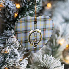 Clan Bell of the Borders Tartan Crest Heart Ceramic Ornament LO33 Bell of the Borders Tartan Tartan Christmas   