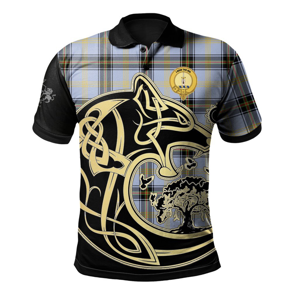 Clan Bell of the Borders Tartan Polo Shirt Viking Wolf YL51 Bell of the Borders Tartan Tartan Polo   