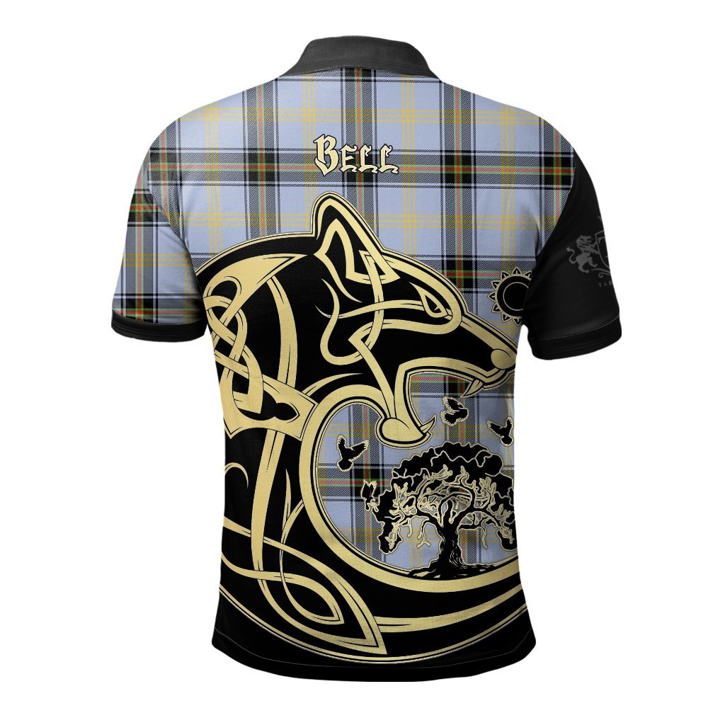 Clan Bell of the Borders Tartan Polo Shirt Viking Wolf YL51 Bell of the Borders Tartan Tartan Polo   