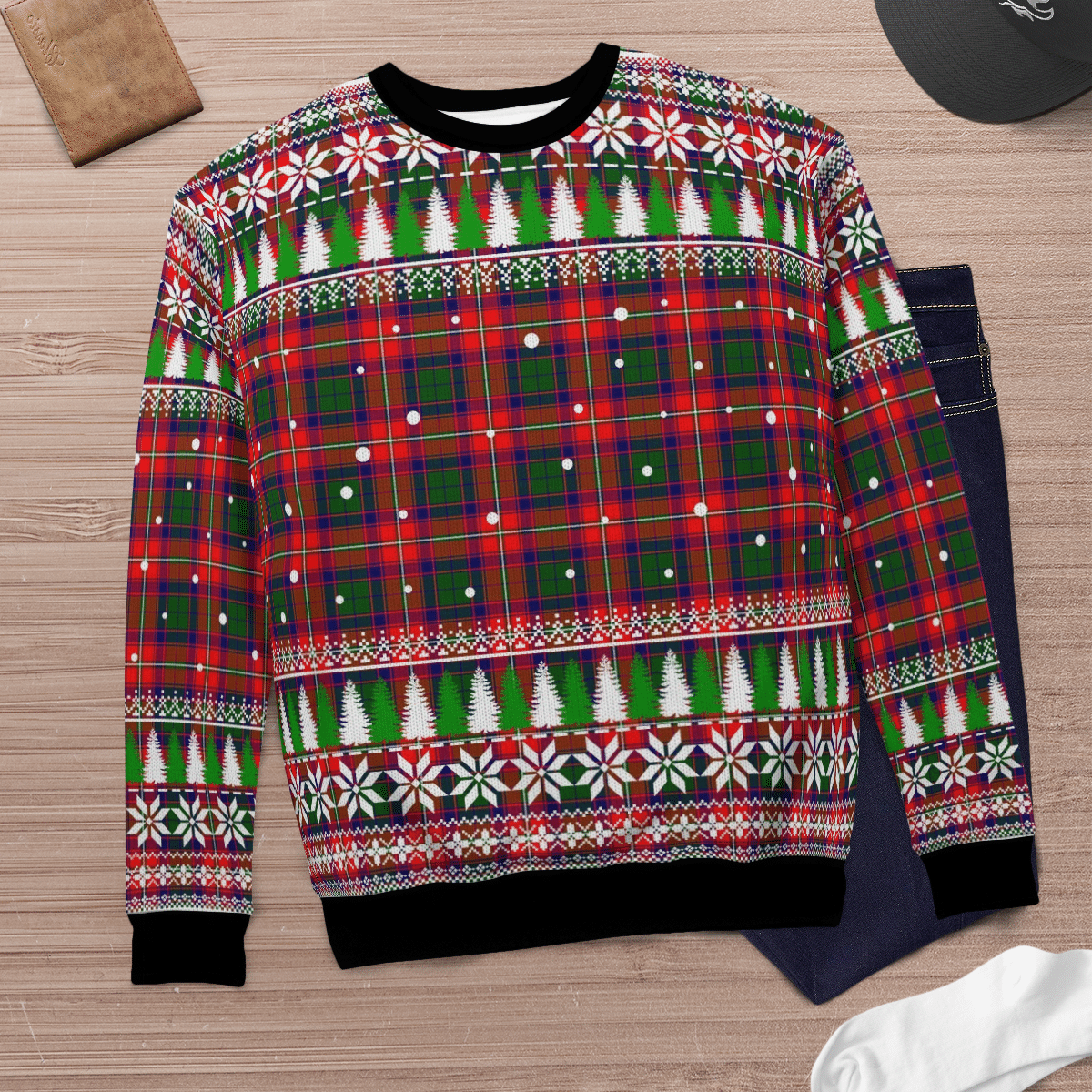 Clan Belshes Tartan Christmas Ugly Sweater MP22 Belshes Tartan Tartan Ugly Sweater   